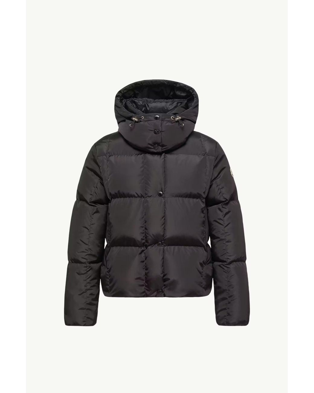 Moncler Black Castelnew Short Down Jacket With Shoulder Pads Coat