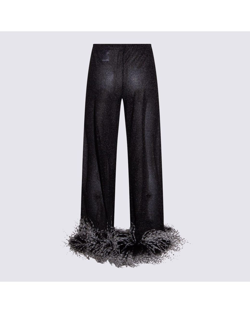Oseree Black Trousers Pa Metallic