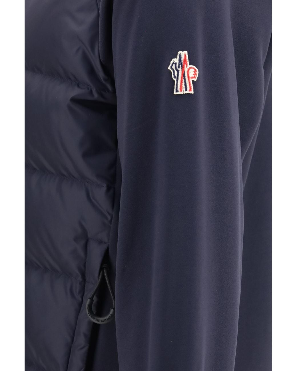 Moncler Blue Insulated Zip-Up Sweatshirt Polyester Sweater for men