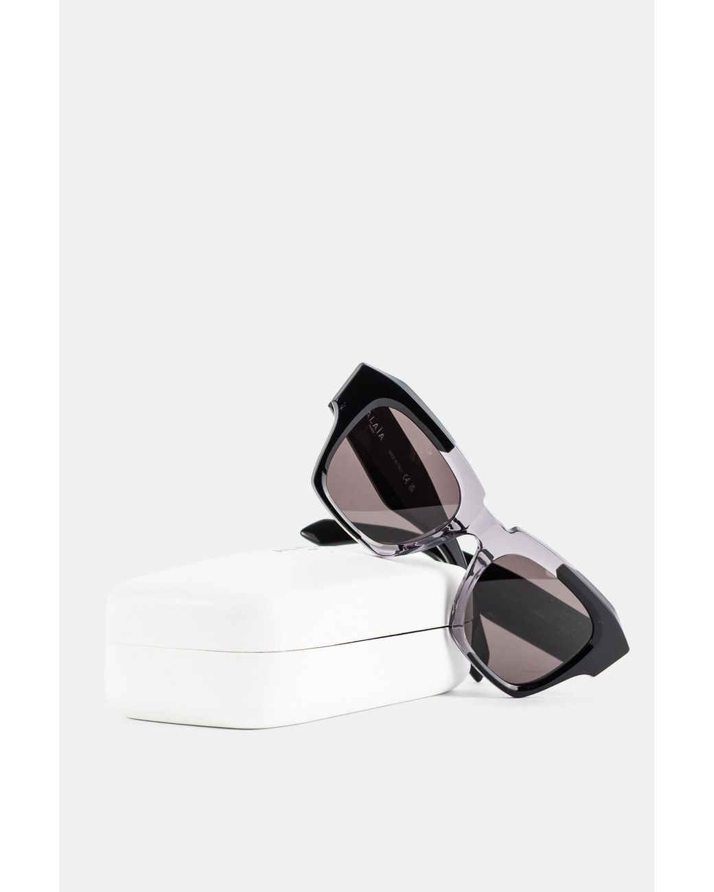 Maison AlaïA Black Two-Tone Square Sunglasses