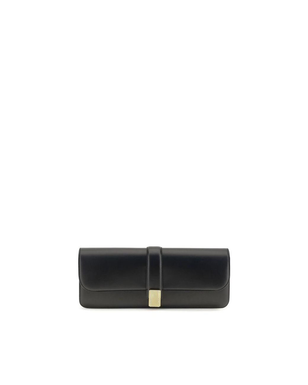 Khaite Black Calf Leather Bos Taurus Clutch Bag