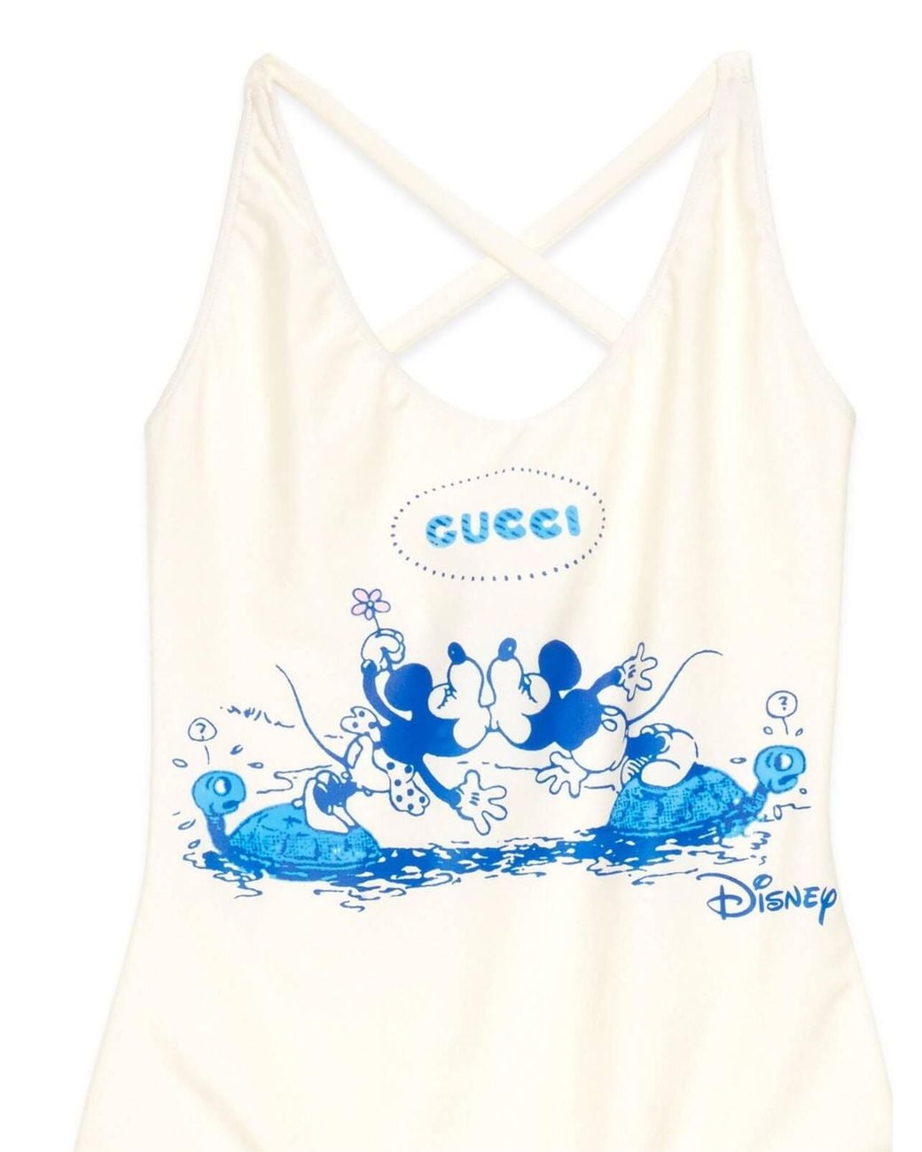 Gucci White X Disney Logo One Piece Swimsuit Clothing Beachwear