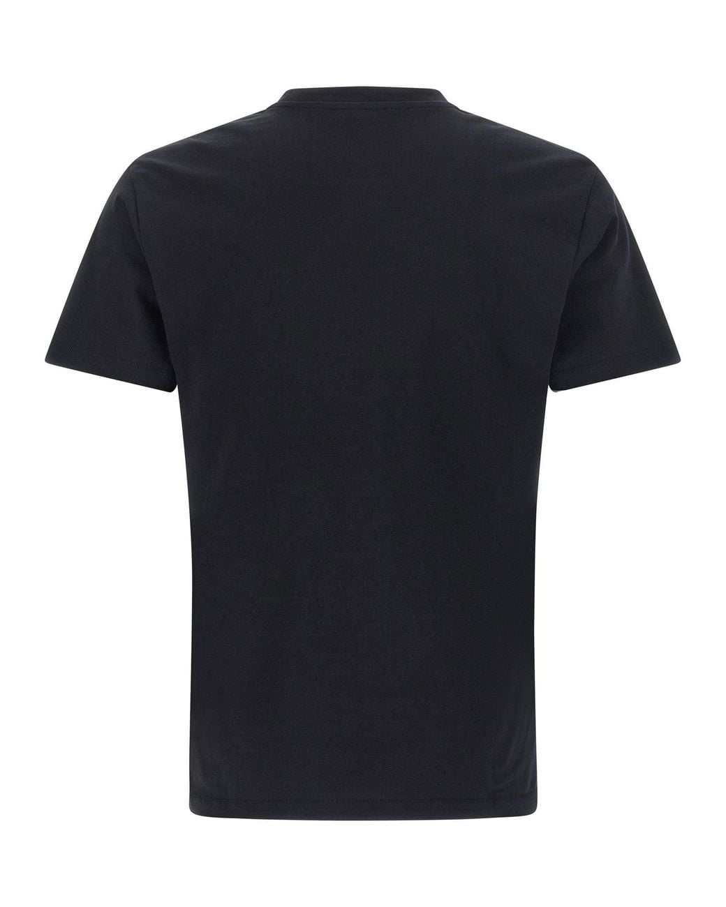 Versace Black Logo-Embroidered Cotton T-Shirt for men
