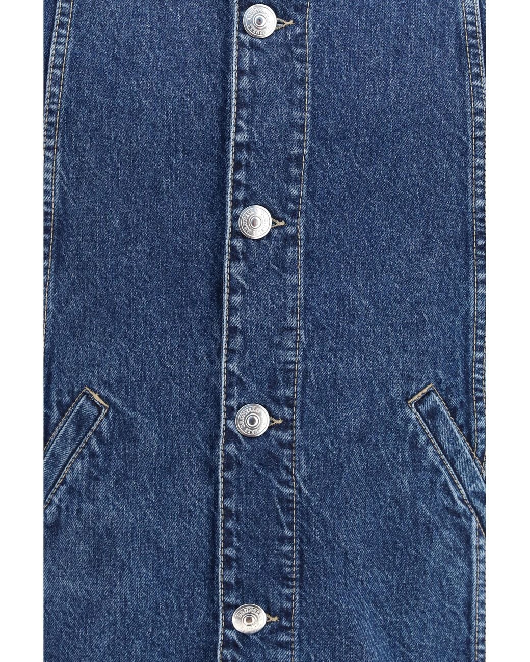 Brunello Cucinelli Blue Denim Jacket With Suede Collar Medium Cotton for men