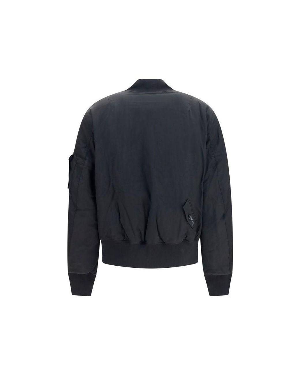 Y-3 Blue Polyamide Bomber Clothing for men