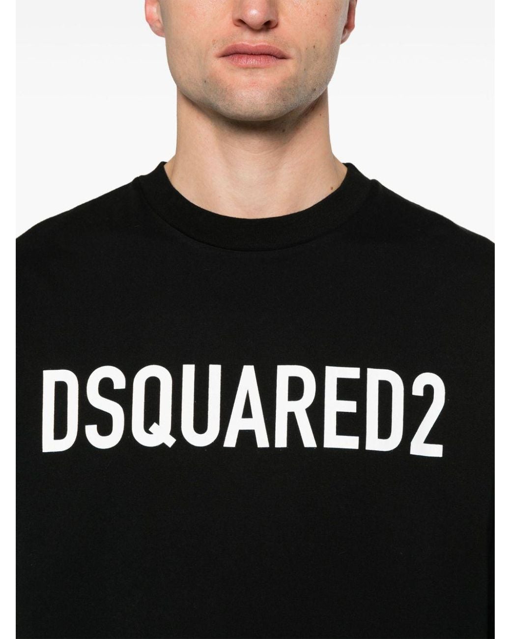 DSquared² Black Logo-Printed Cotton T-Shirt