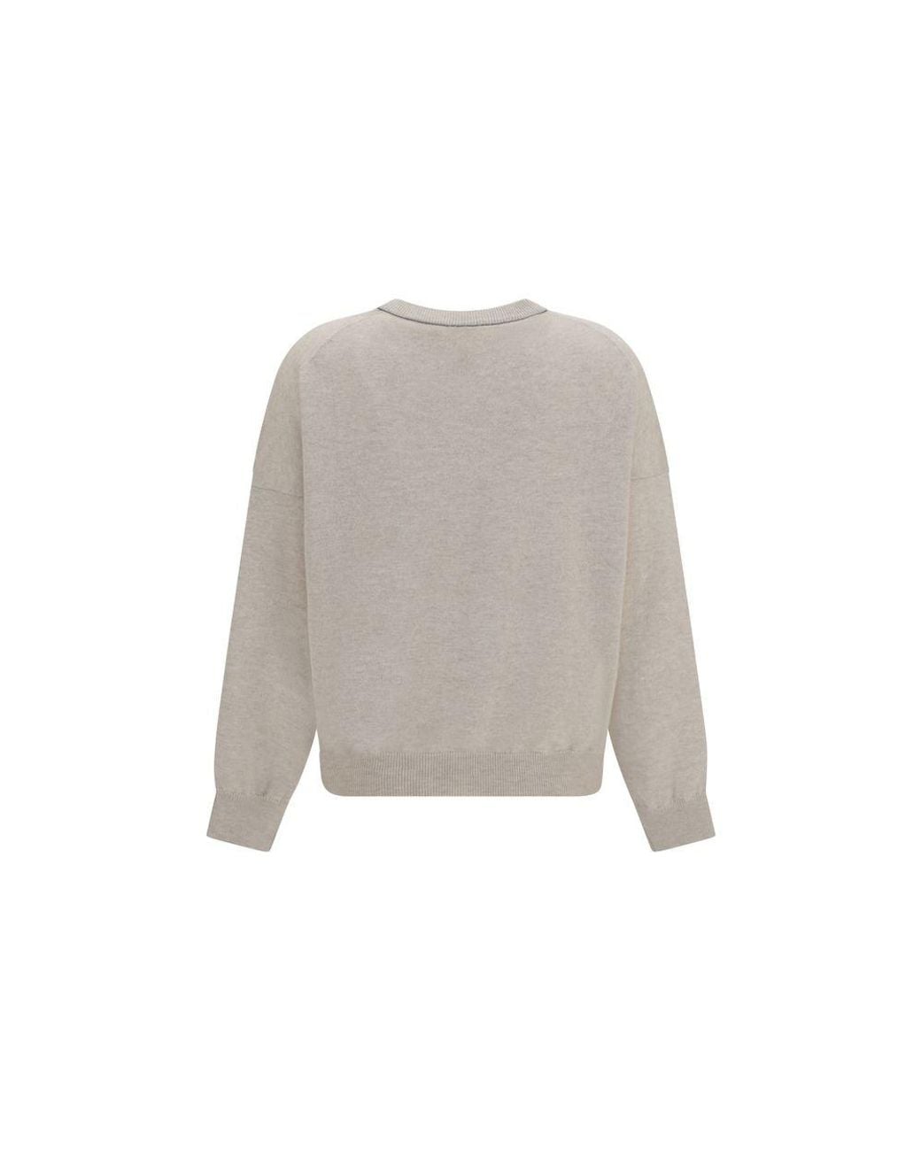 Brunello Cucinelli Gray Cashmere Sweater Clothing