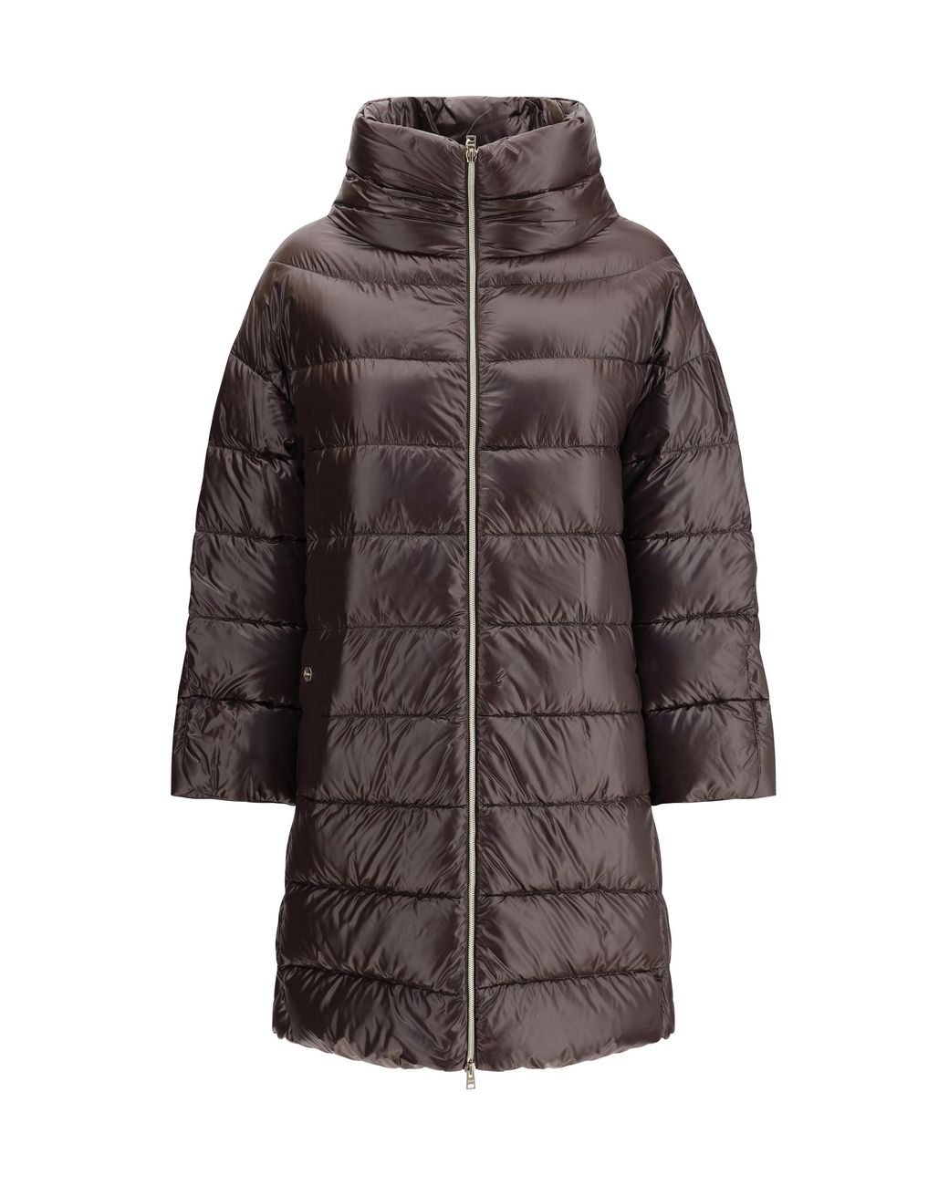 Herno Brown Midi Down Jacket Polyester