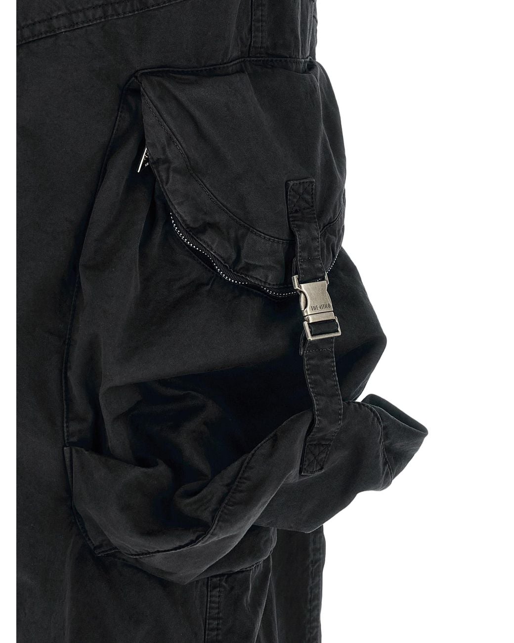The Attico Black The Attico Cotton Canvas Parachute Cargo Pants