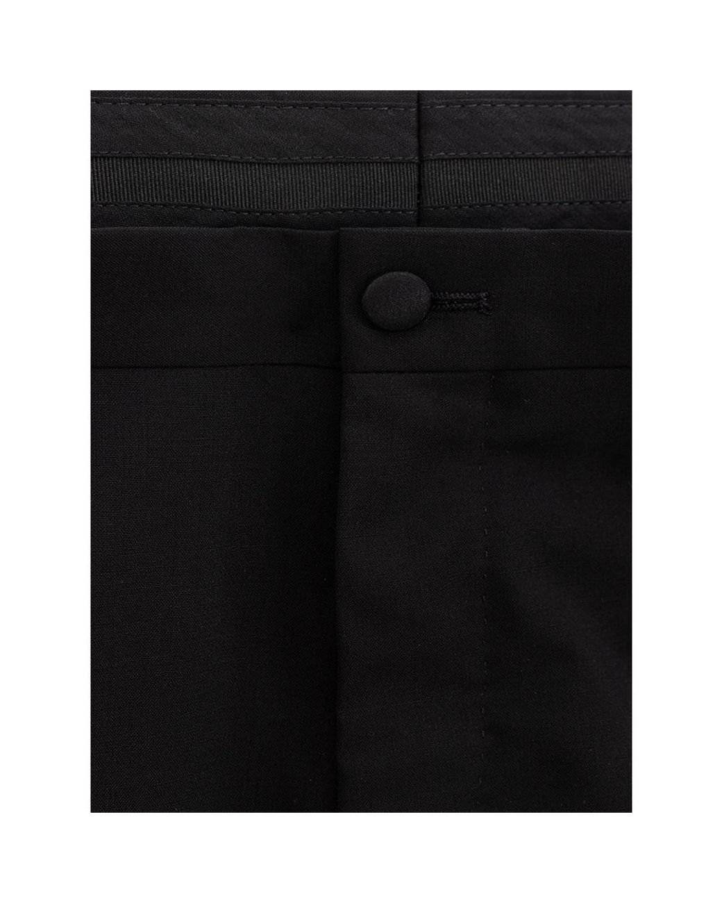 Dolce & Gabbana Black Wool Dress Pants for men