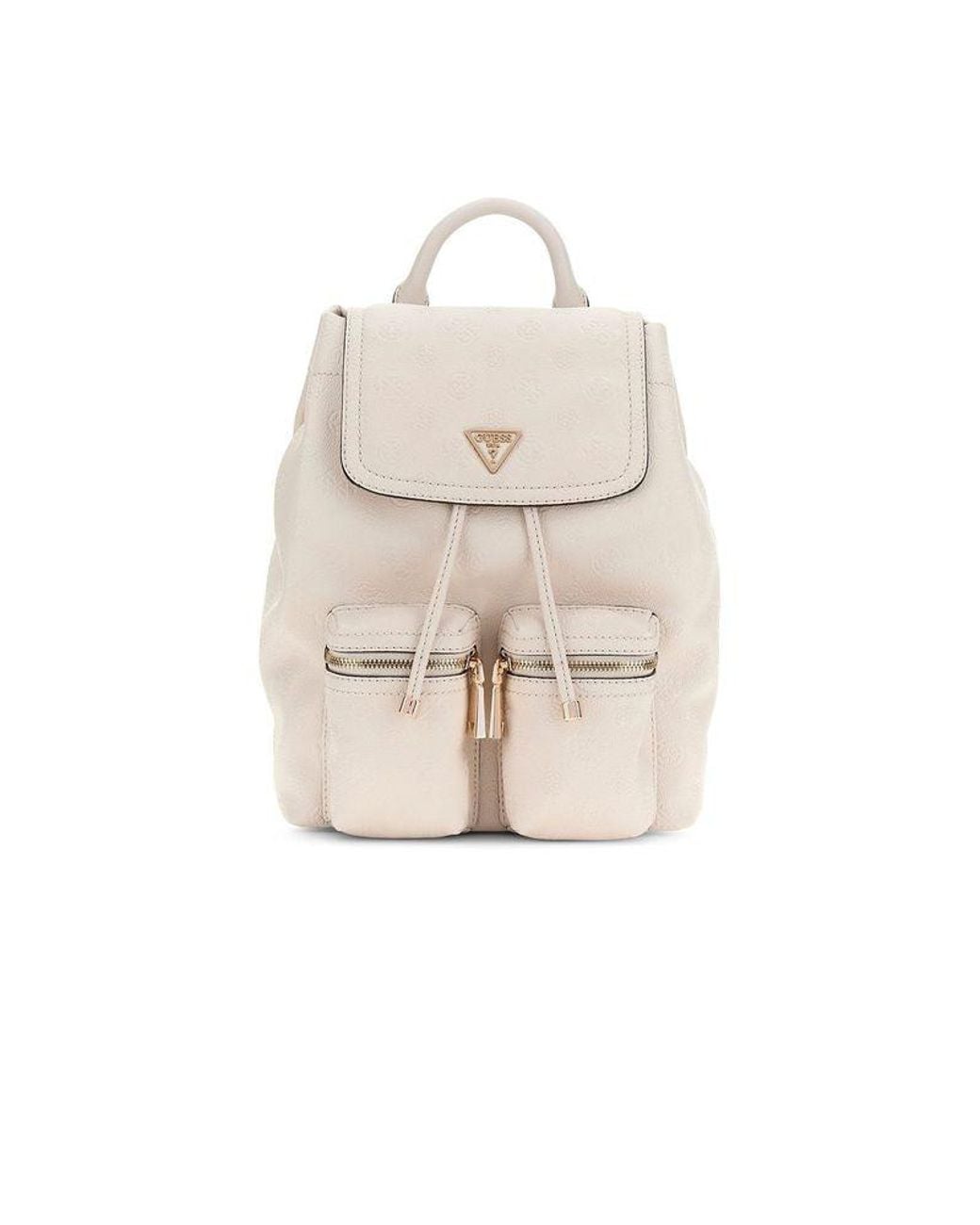 Guess White Guess Flap Backpack