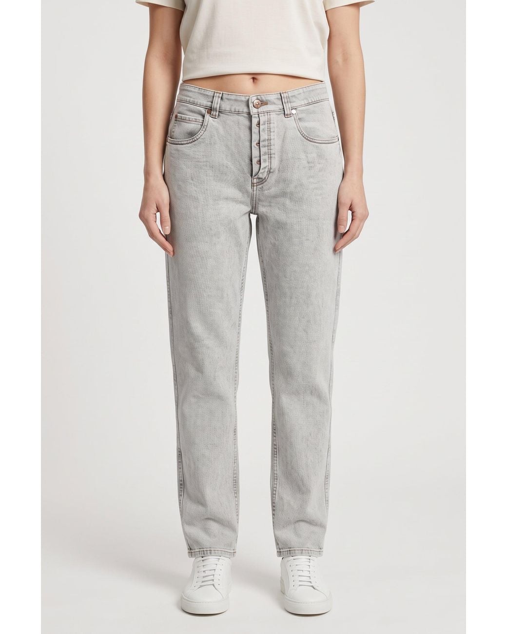 Brunello Cucinelli Multicolor Light Denim Trousers