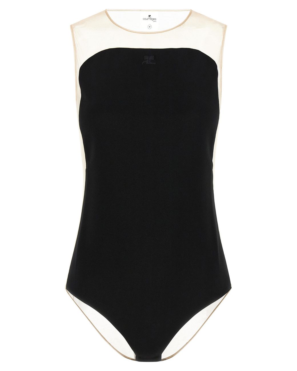 Courreges Black Polyester Bodysuit