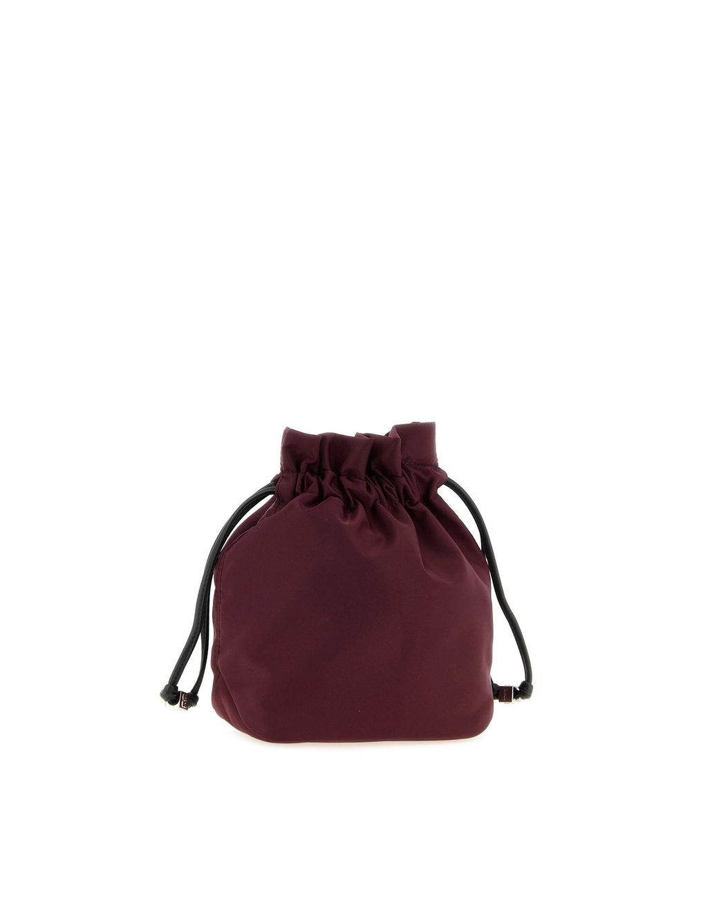 Ganni Red Ganni Recycled Polyamide Bucket Bag — Wine