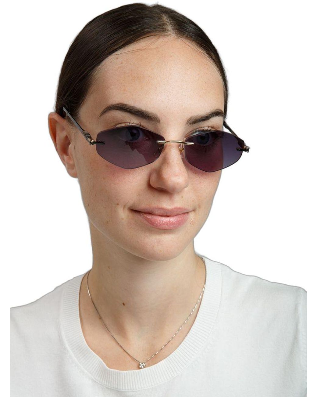 Furla Blue Sunglasses Metal Eyewear