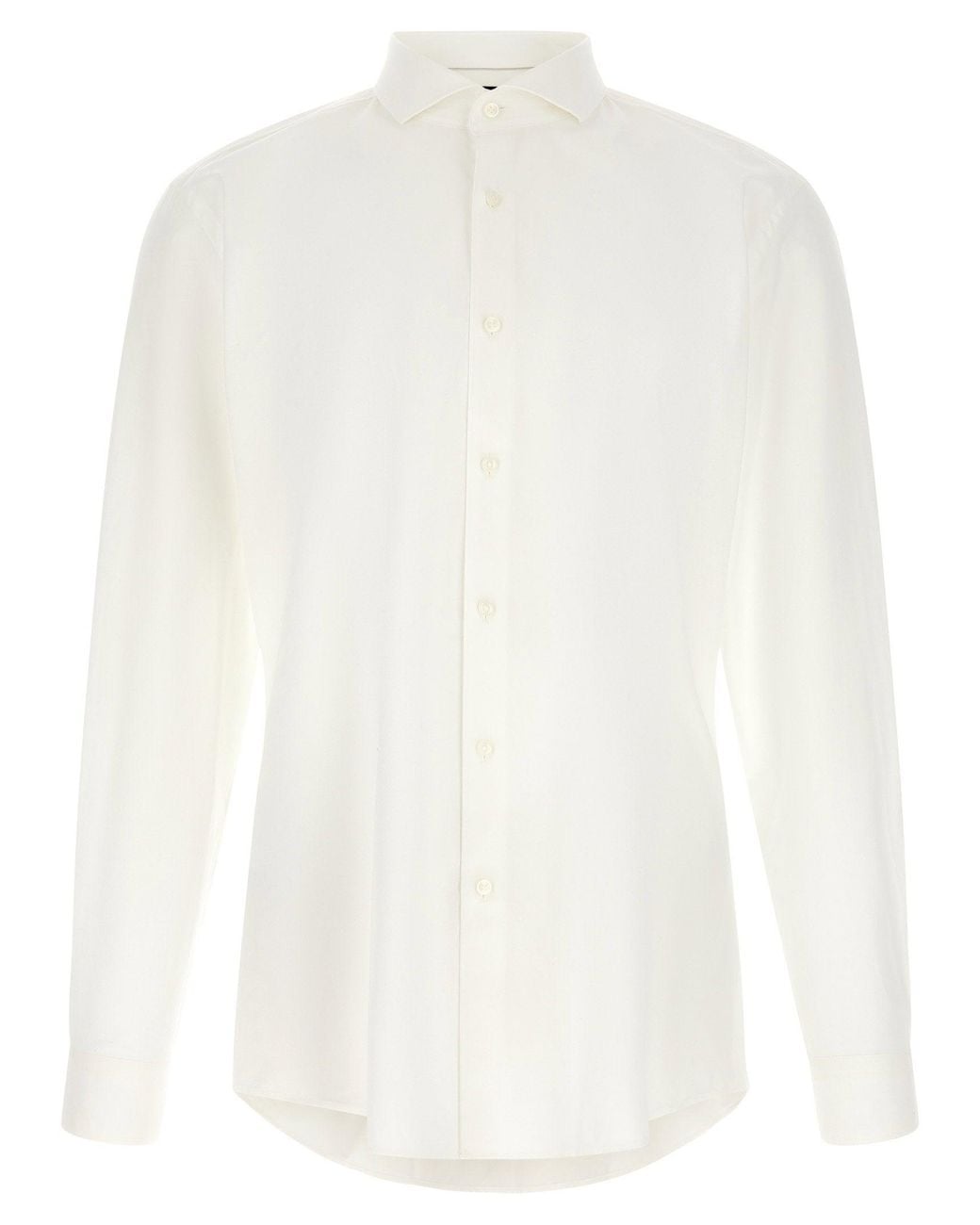 Boss White Stretch Cotton Shirt