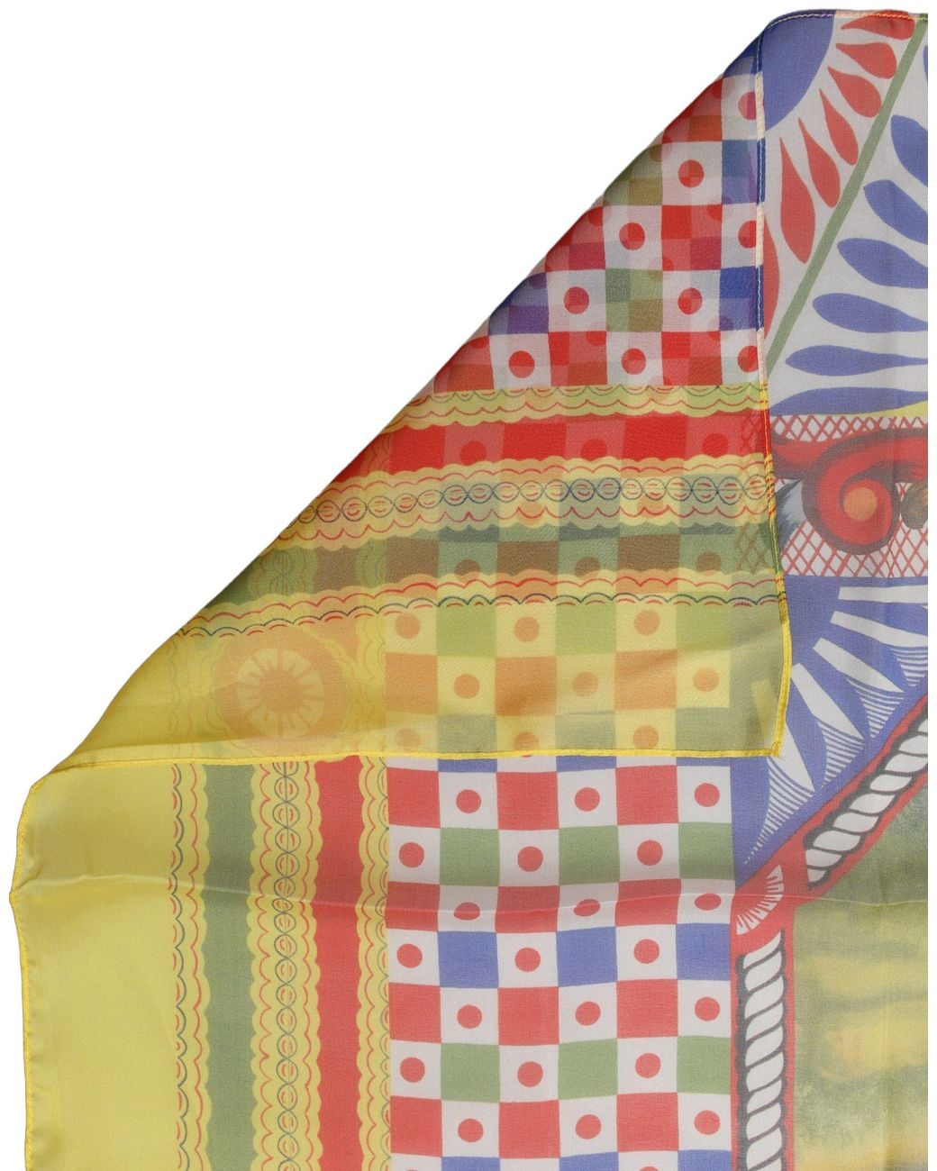 Dolce & Gabbana Multicolor Silk Carretto Foulard Scarf