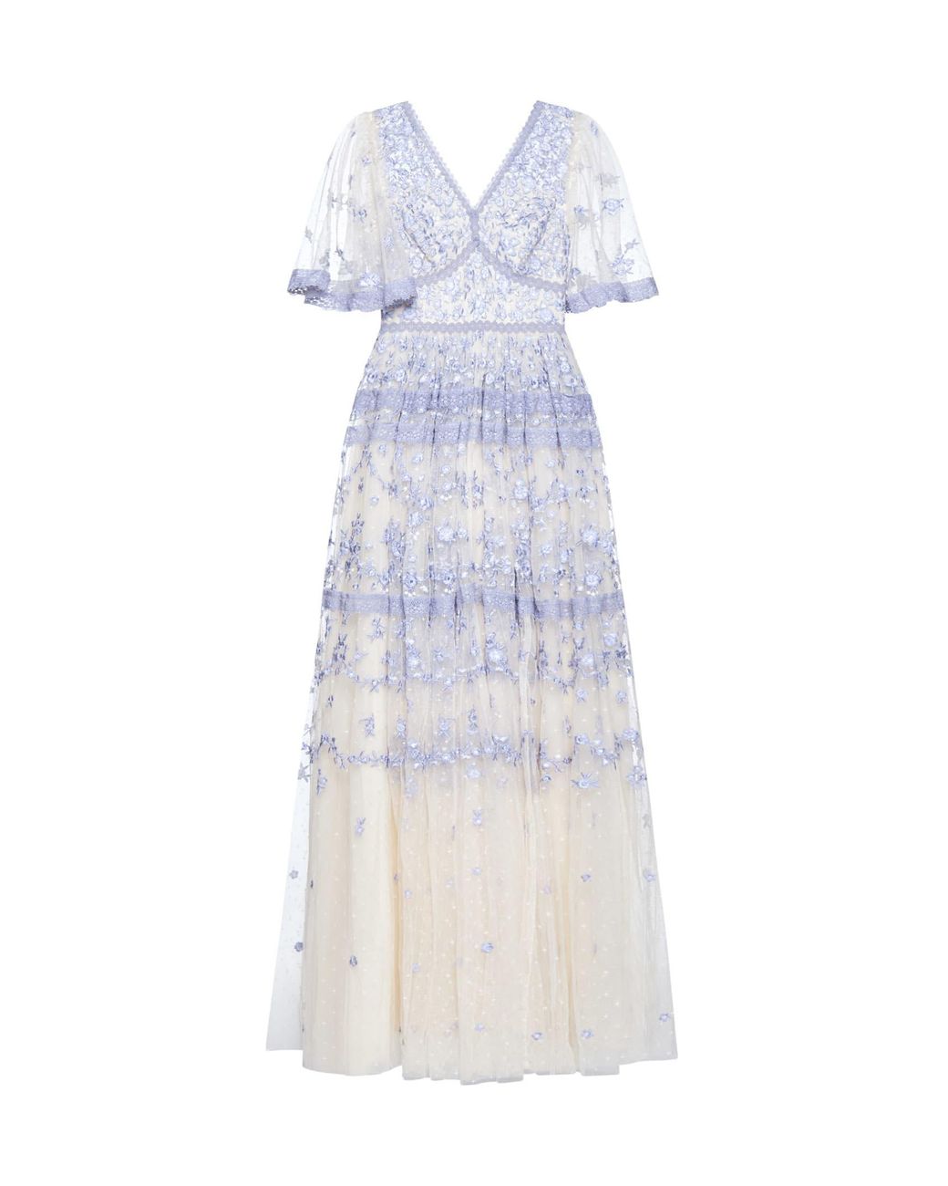 chinese dress ladies Blossom Lace Ankle Gown