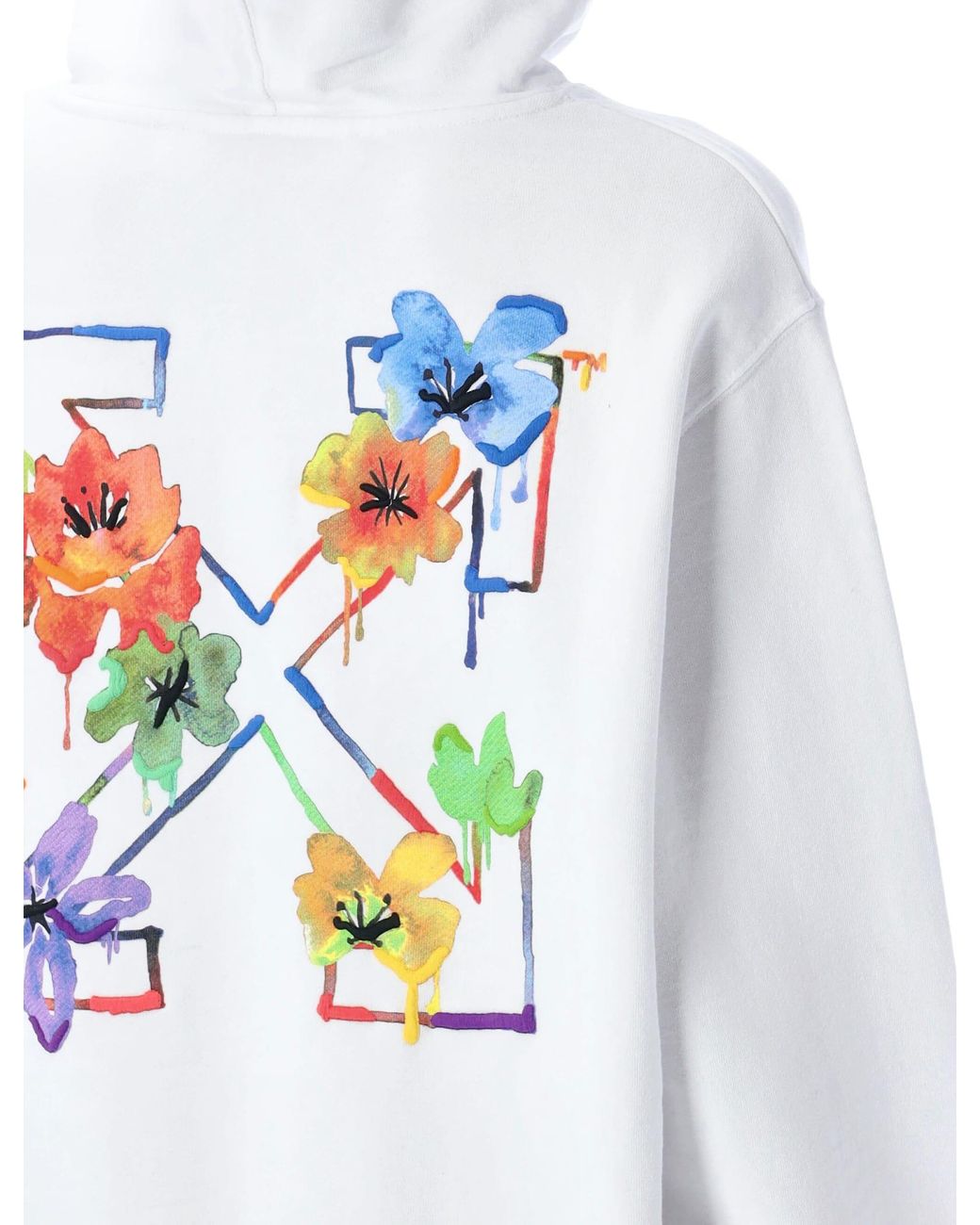 Off white hoodie floral best sale