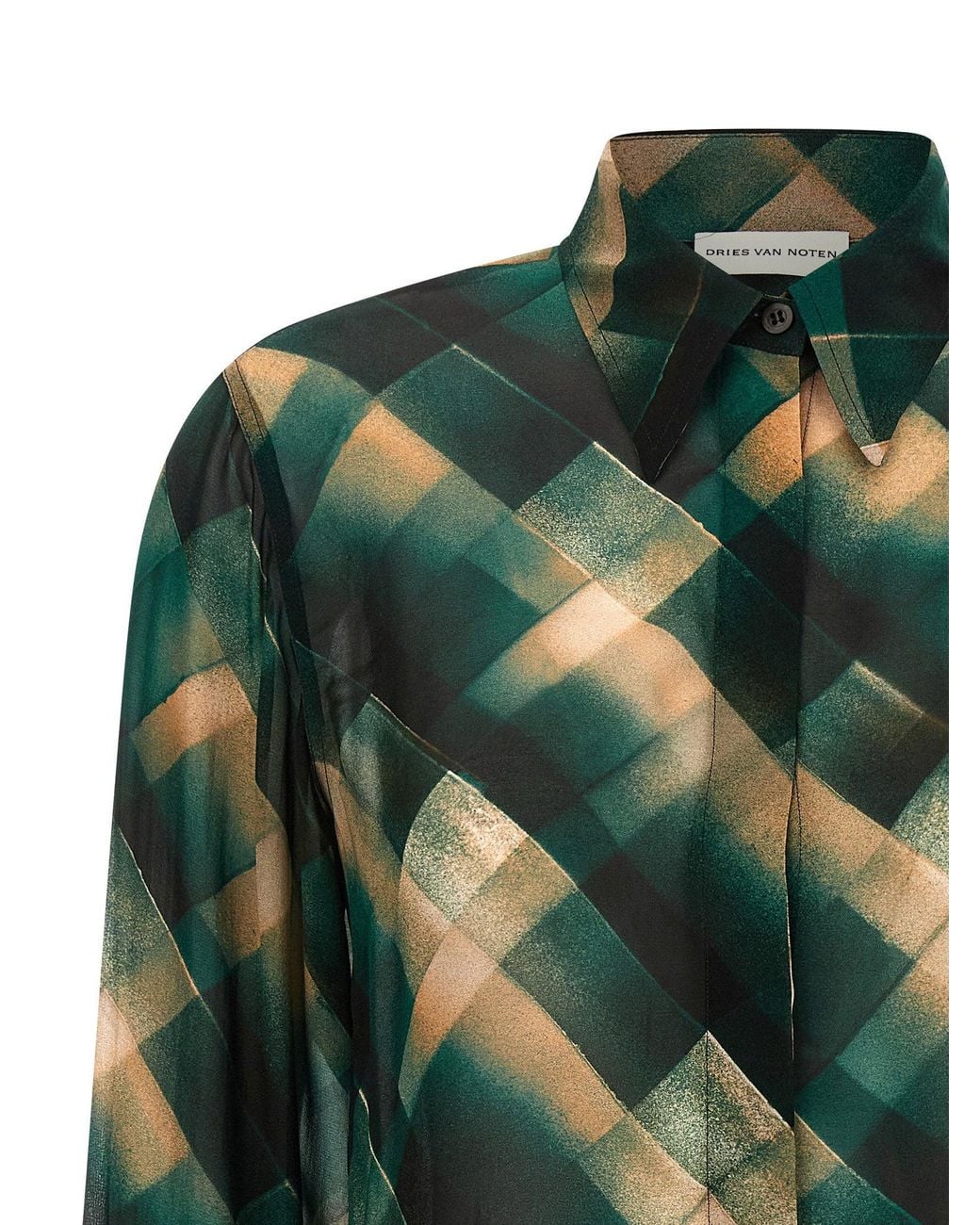 Dries Van Noten Green Chowy Shirt
