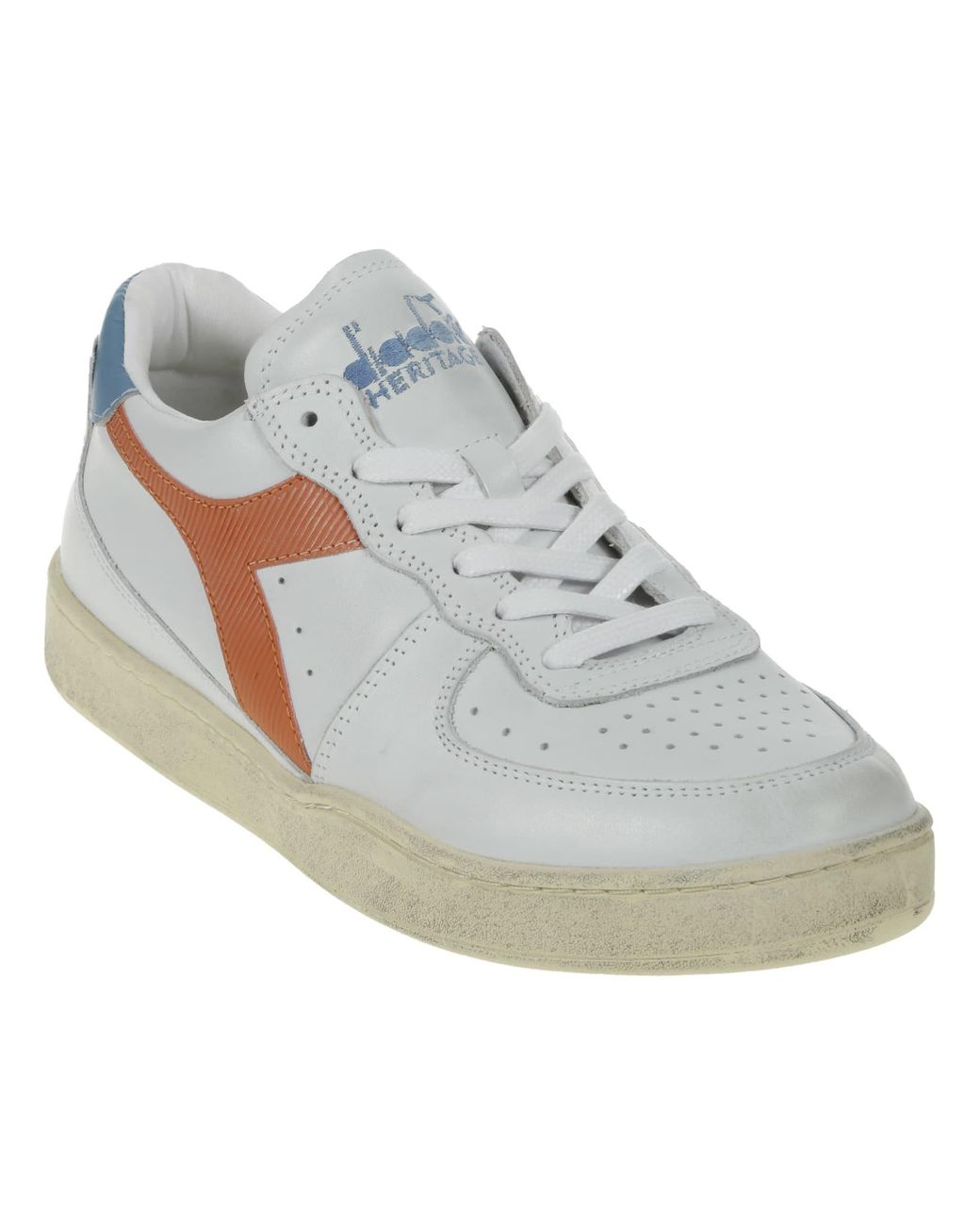 Diadora Mi Basket Low Used in White for Men Lyst UK