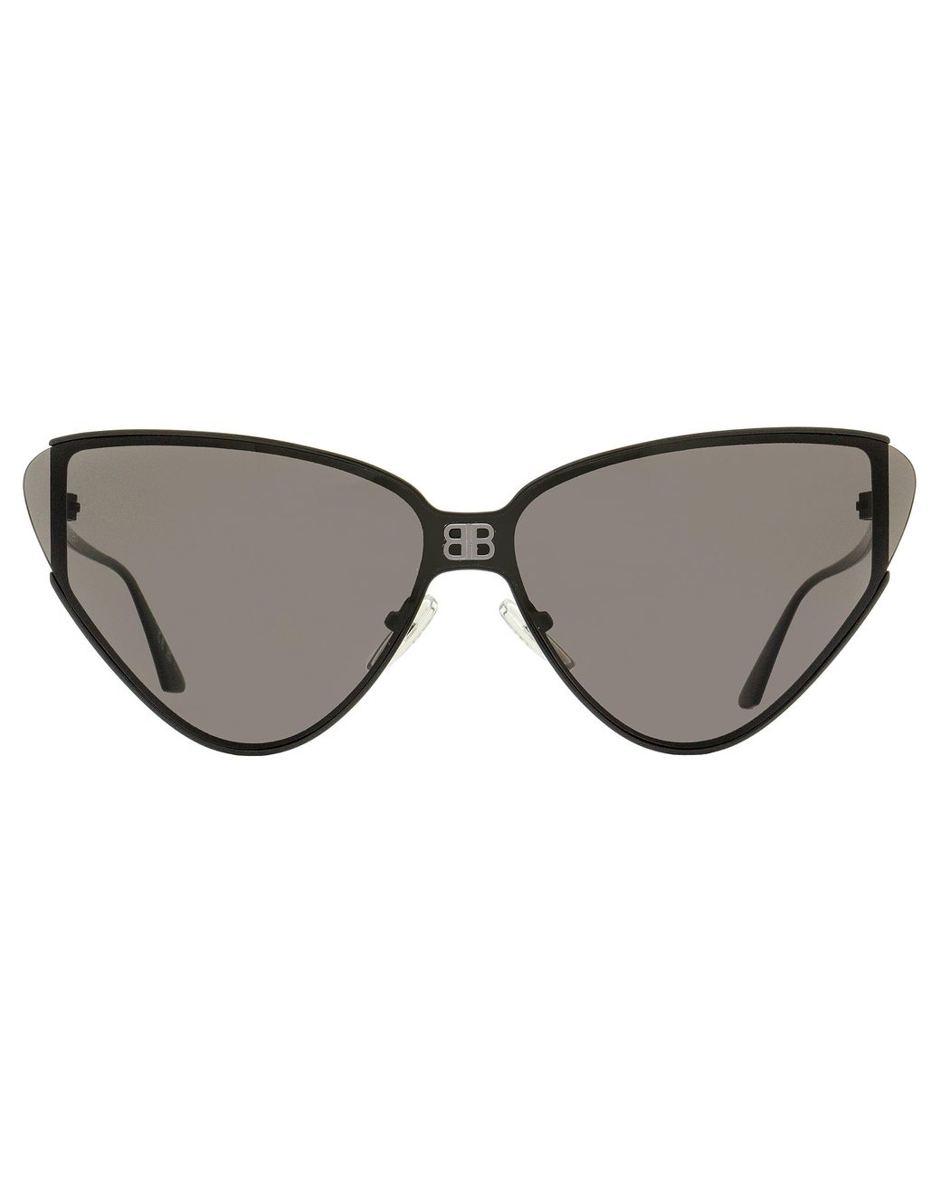 Balenciaga Black Cateye Sunglasses Bb0191S 001 99Mm Metal
