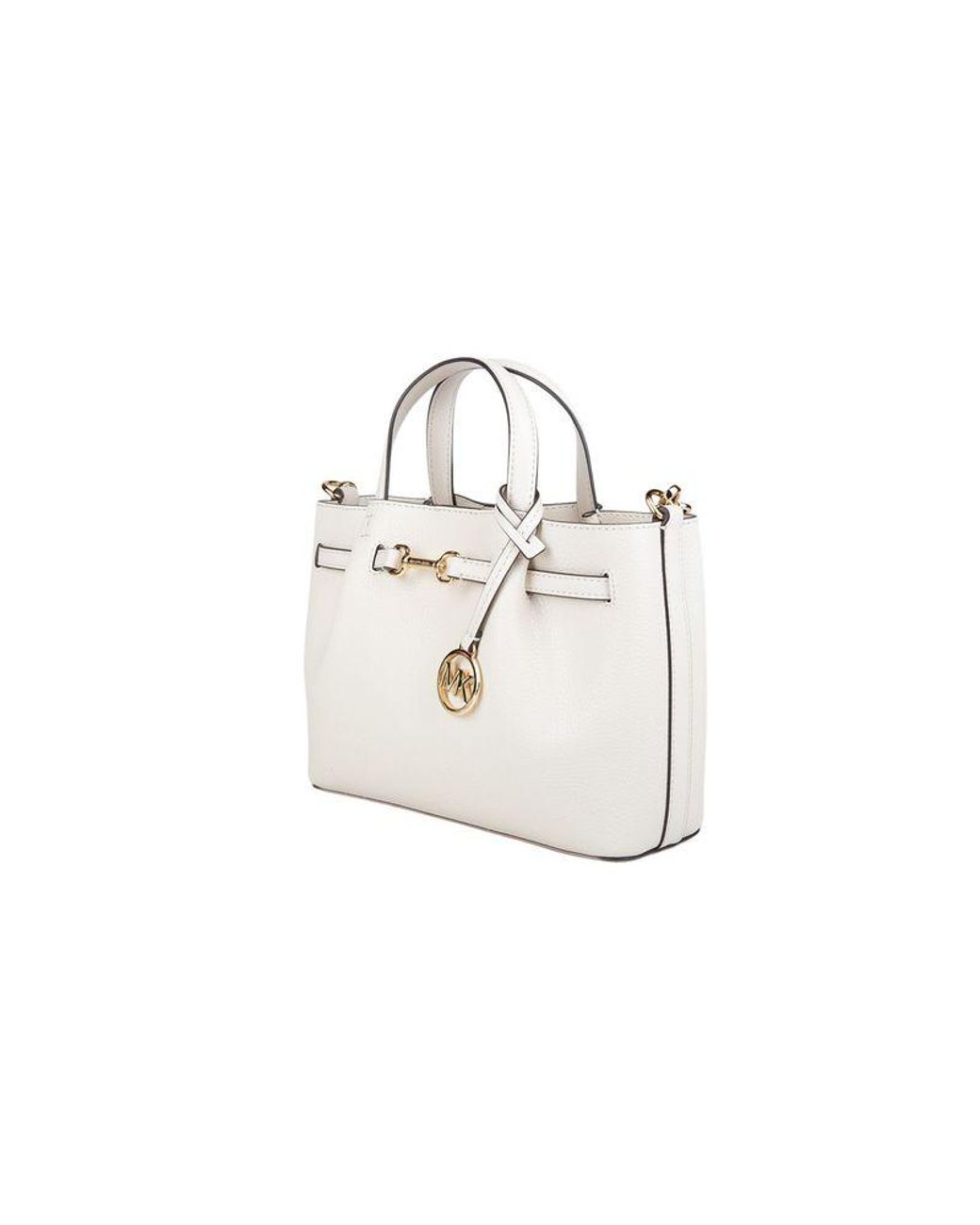 Michael Kors White Satchel Bag Cowhide Bucket-Bags