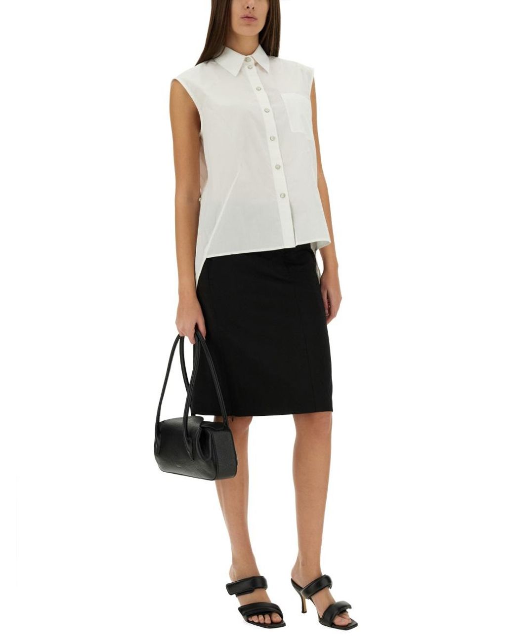 Helmut Lang White Tailored Cotton Shirt