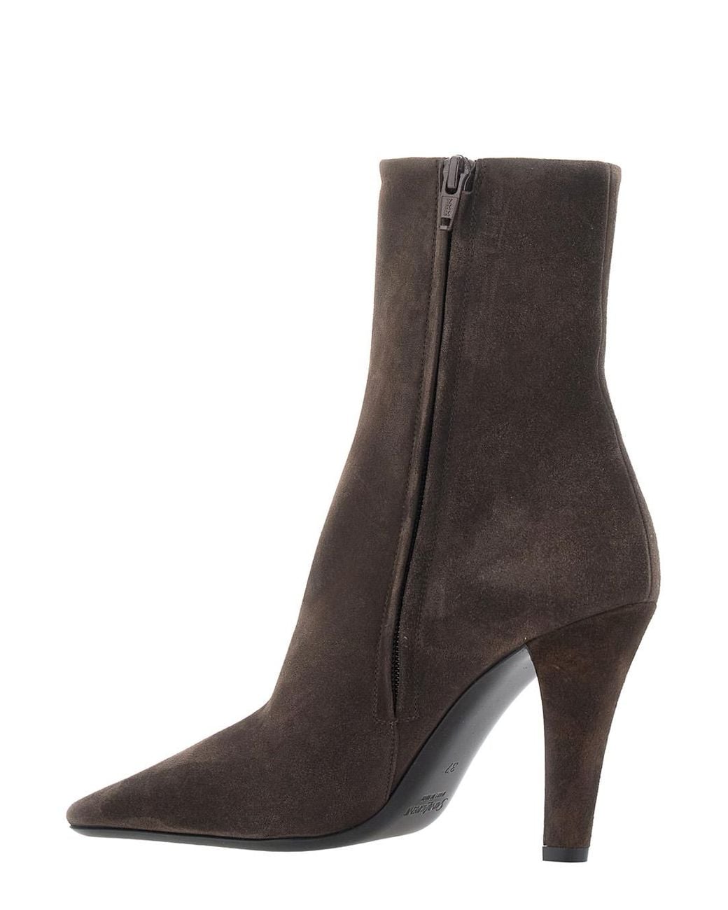 Saint Laurent Brown Saint Laurent Jill Ankle Boot