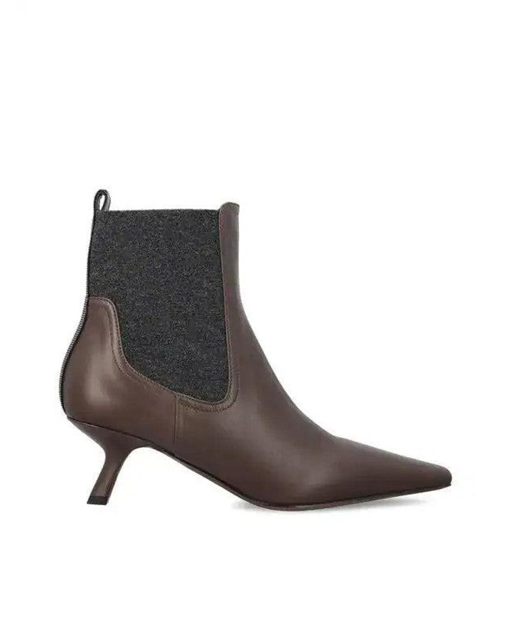 Brunello Cucinelli Brown Leather Chelsea Boots