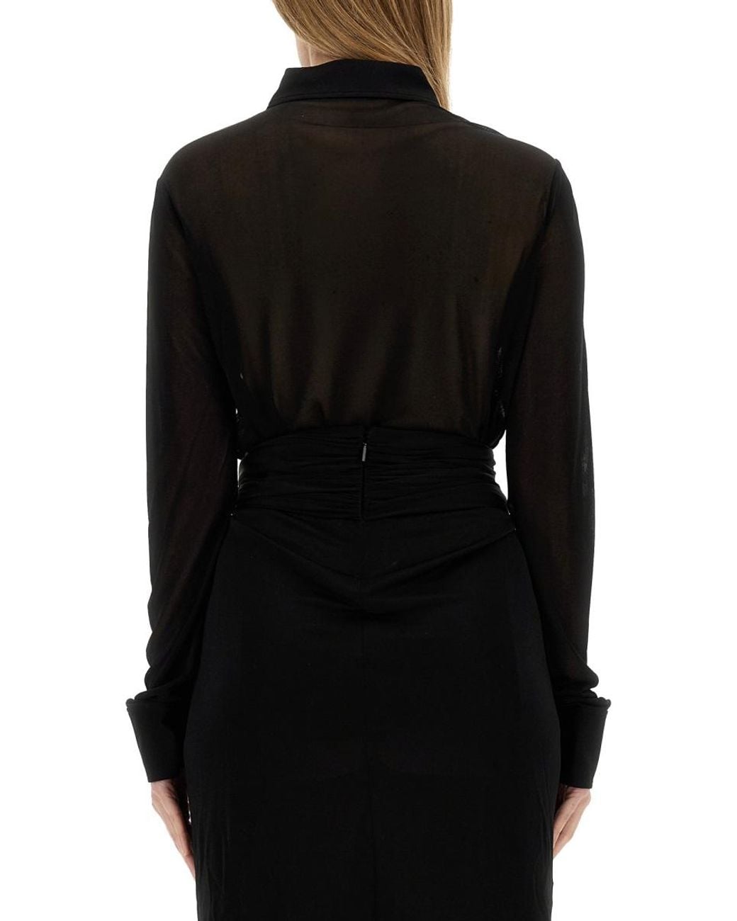 Saint Laurent Black Jersey Shirt Viscose