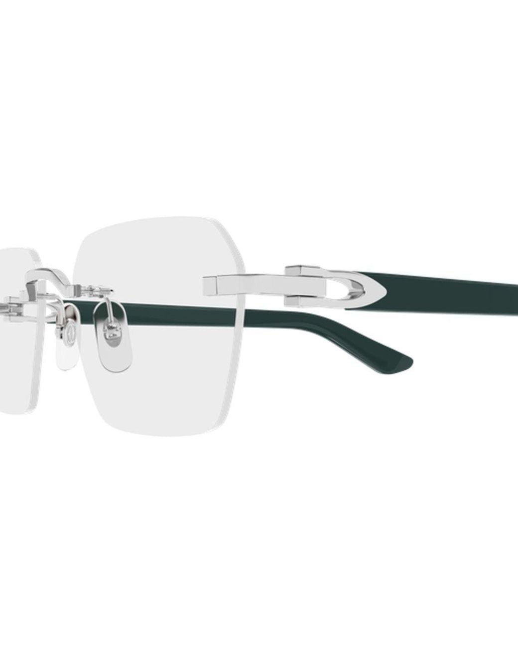 Cartier Blue Cartier Eyewear Ct0623O003 Rimless Sunglasses for men