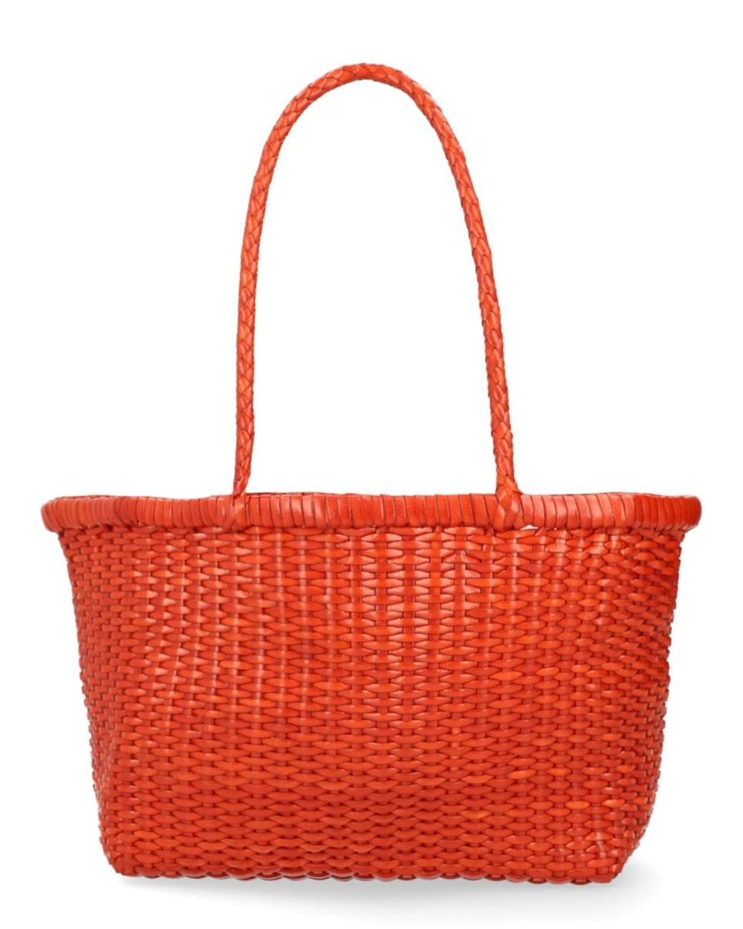 Dragon Diffusion Red Shoulder Bag B Weave Leather