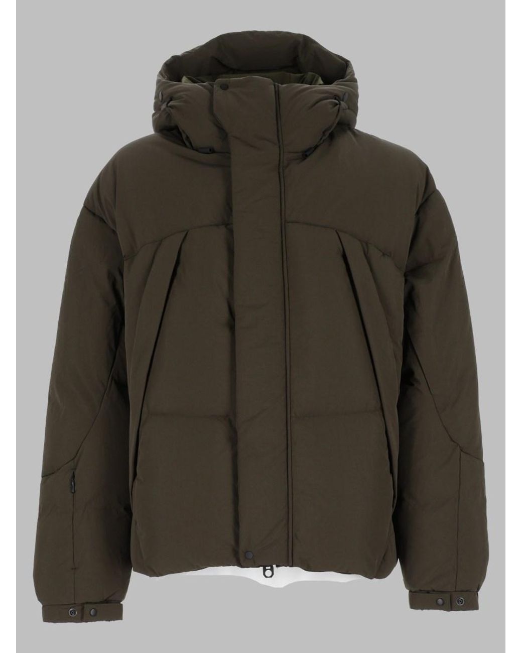JG1 Green Hooded Nylon Jacket Polyamide for men