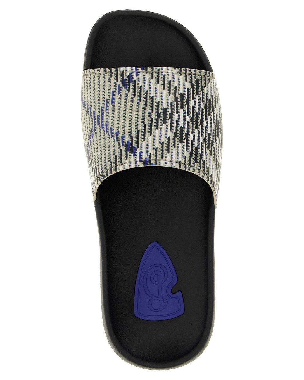 Burberry White Dive Check Sandals