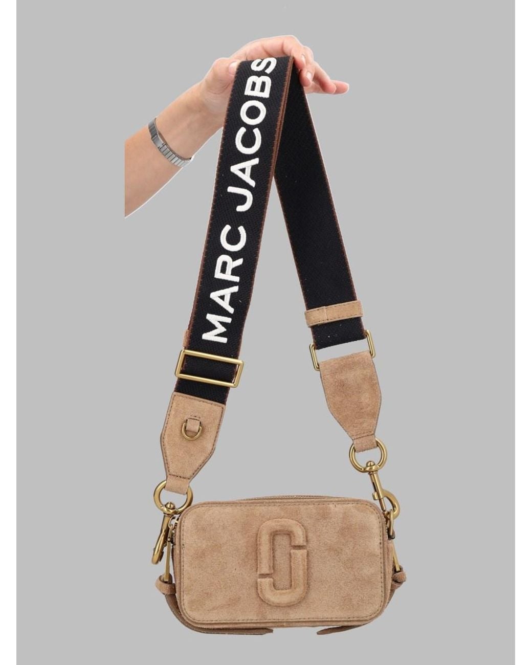 Marc Jacobs Natural Snapshot Leather Shoulder Bag