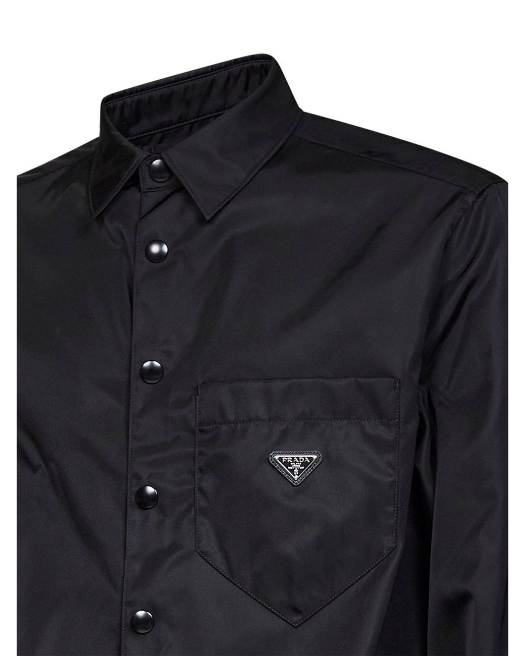 Prada Blue Shirt Re-Nylon Recycled Polyamide for men