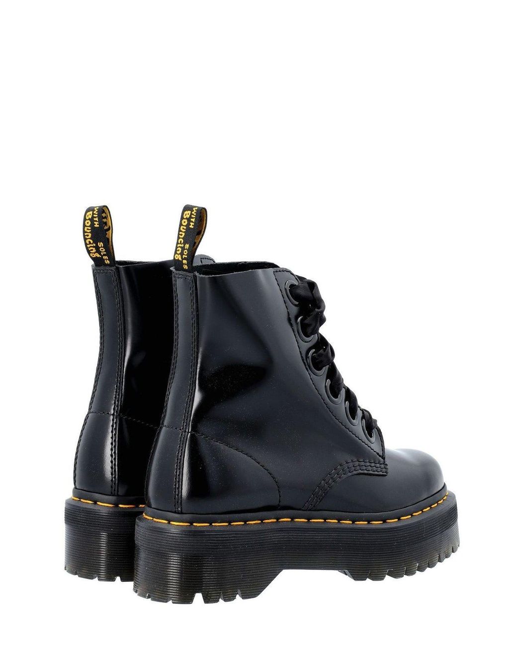 Dr. Martens Molly Platform Lace-up Boots in Black | Lyst
