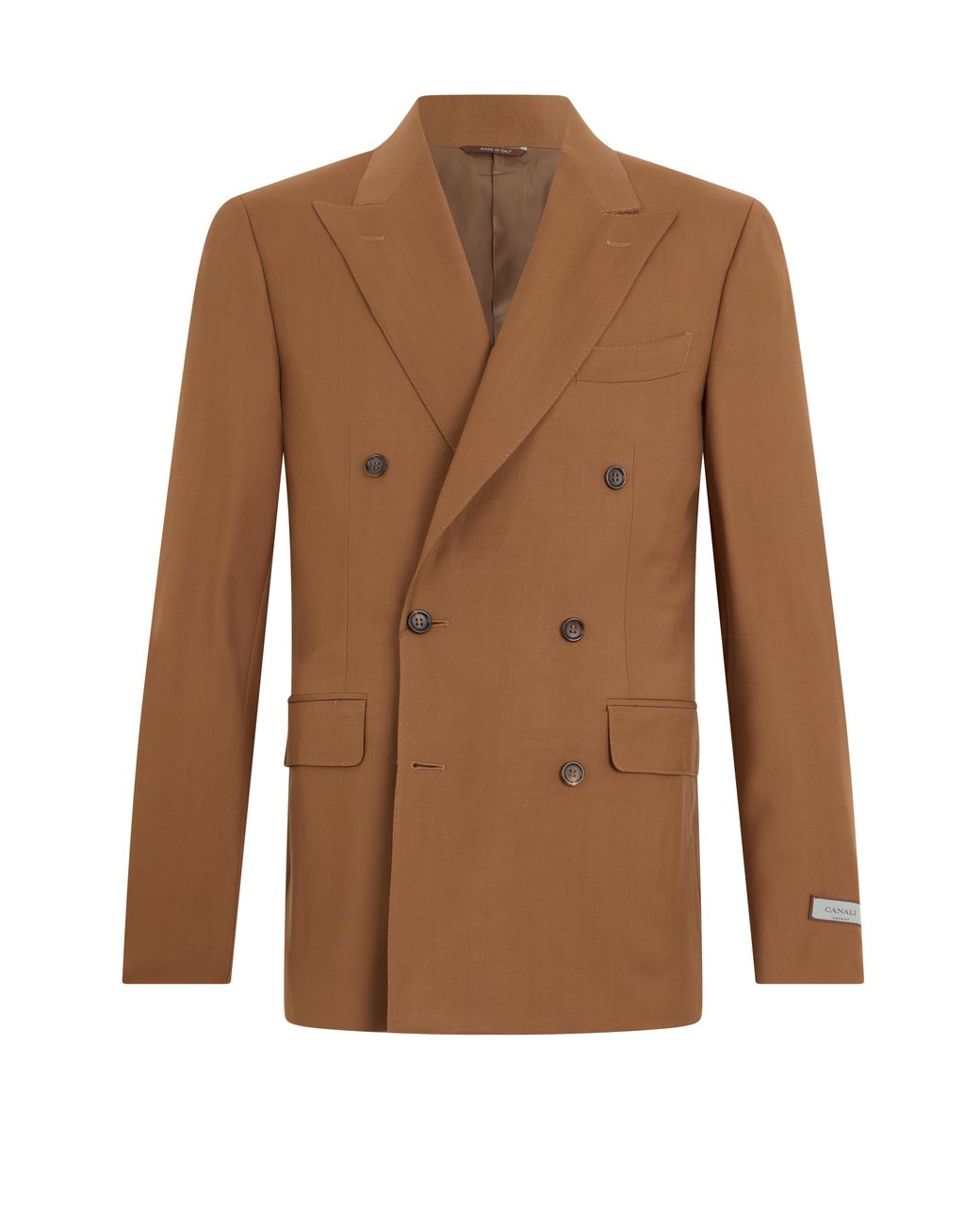 Canali Brown Jacket Double-Breasted Wool Suit & Dinner for men