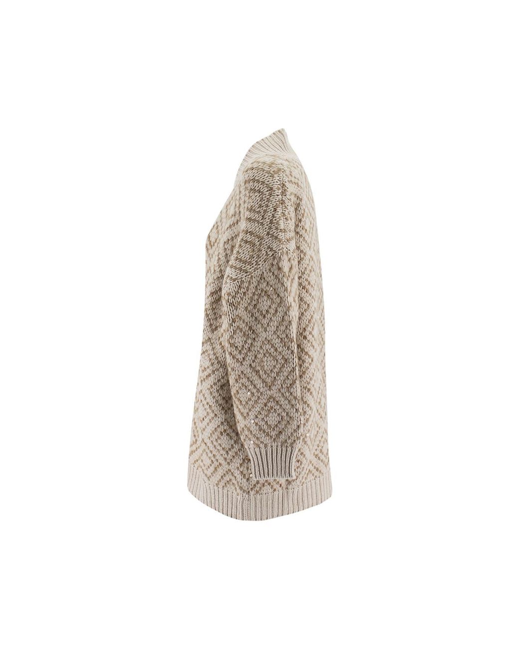 Brunello Cucinelli Natural Wool Cardigan