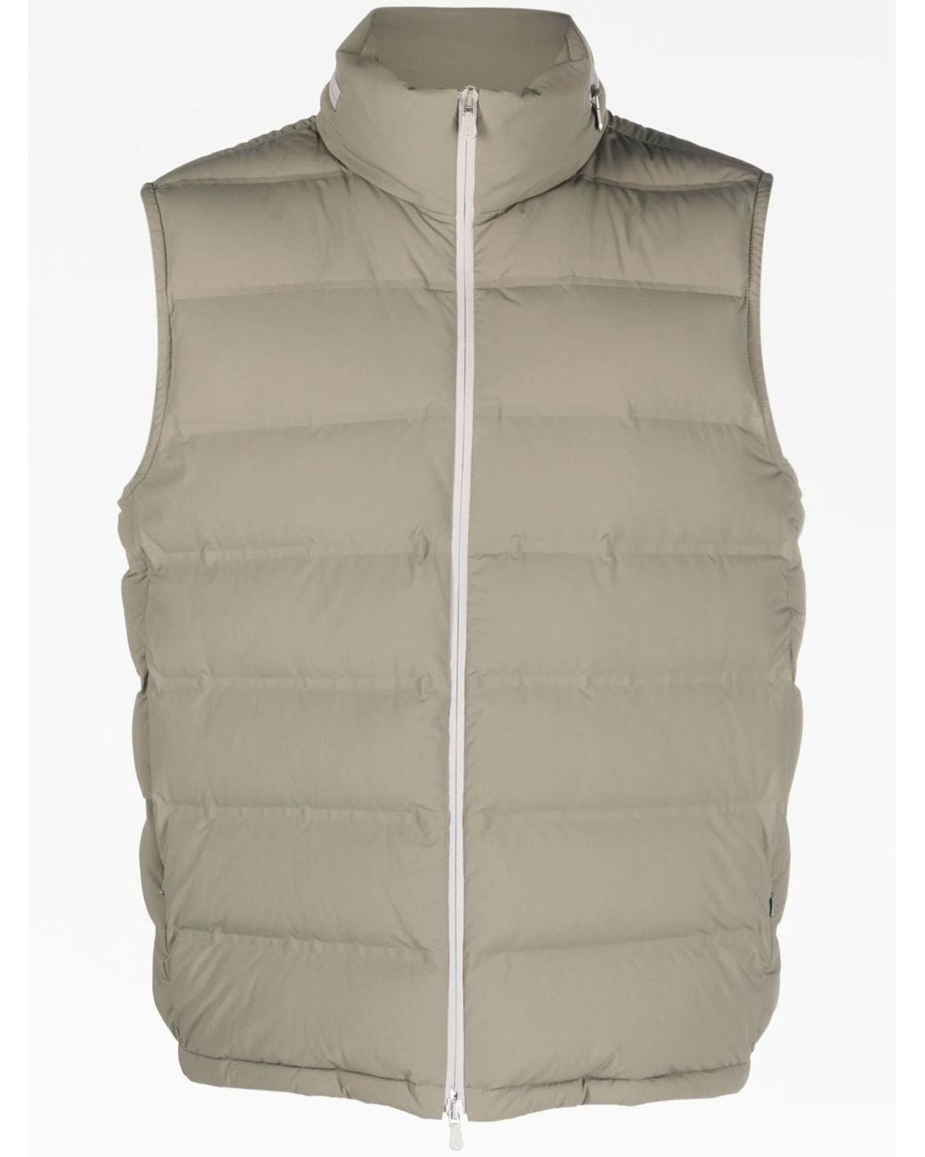 Brunello Cucinelli Natural Quilted Puffer Vest Clothing for men