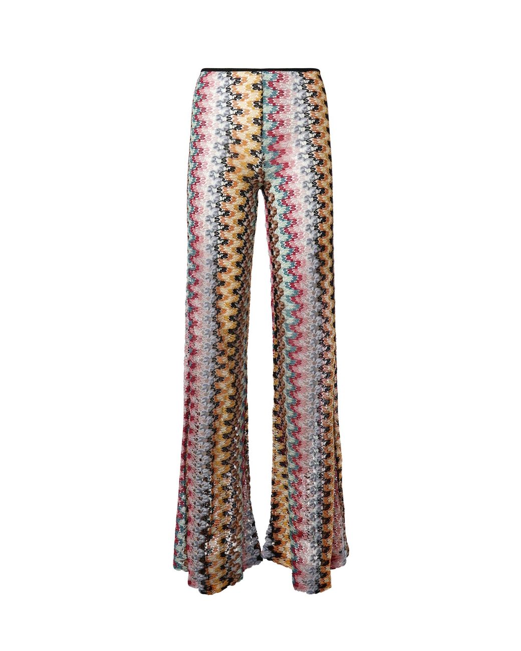 パンツ MISSONI Multicolor viscose blend trousers Zigzag viscose blend trousers with sequins