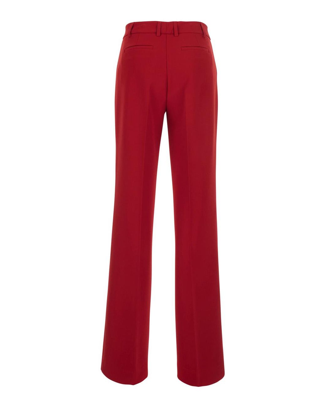 Le Plain Red Trousers High-Waist