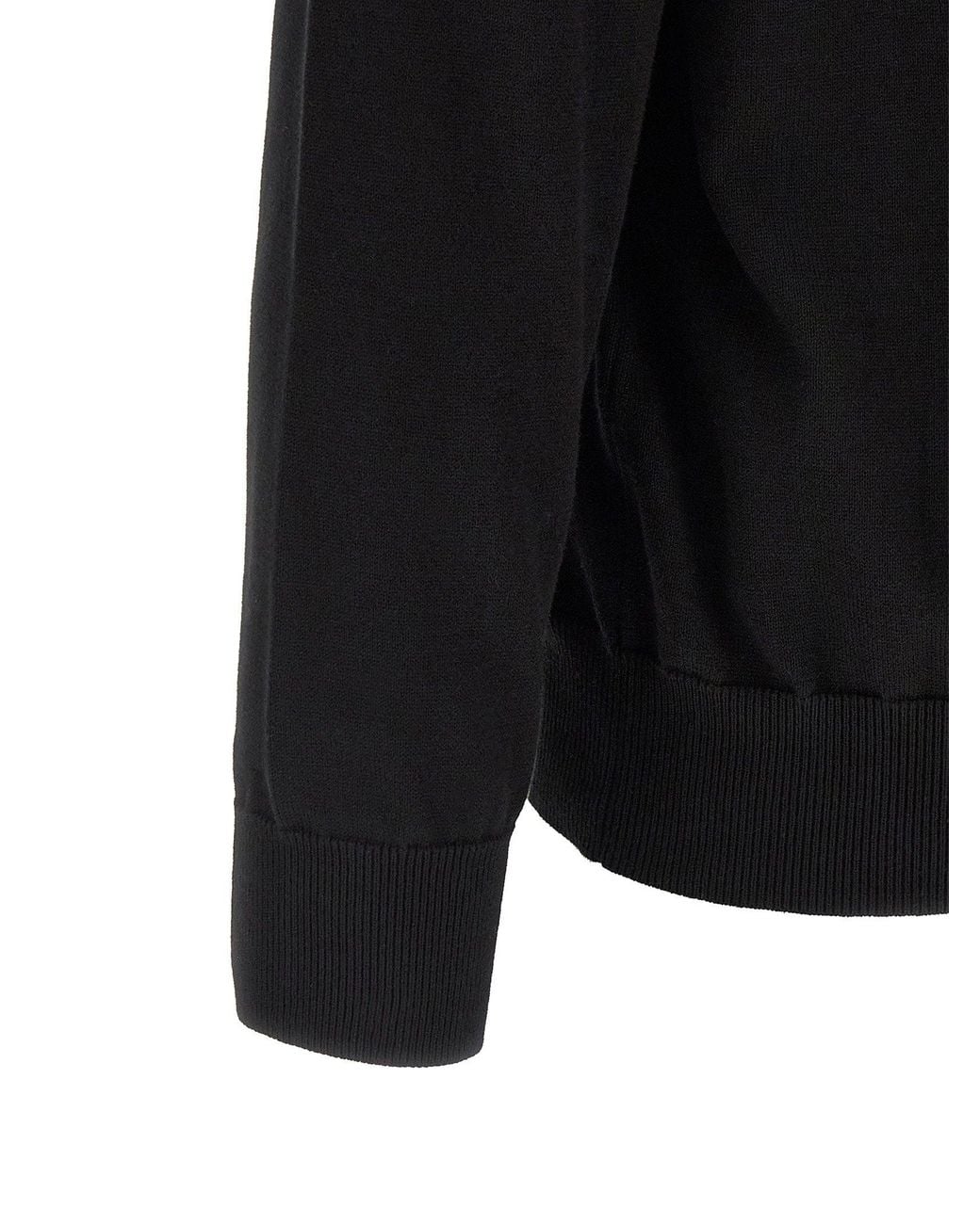 Stone Island Black Organic Cotton Crewneck Sweater for men