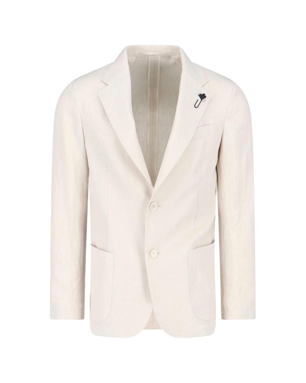 Lardini White Single-Breasted Blazer for men