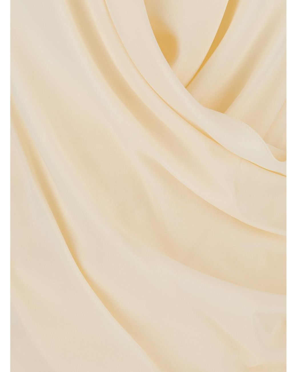 Jucca Natural V-Neck Blouse With Draping On The Front For Shirts And Blouses