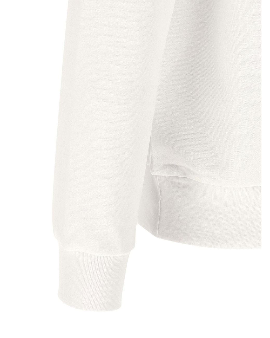 Lacoste White Embroidered Logo Sweatshirt