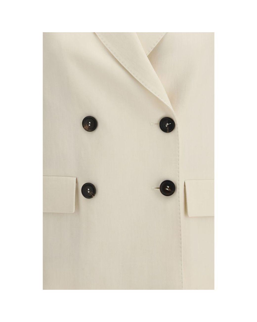 Brunello Cucinelli Natural Beige Viscose Jacket