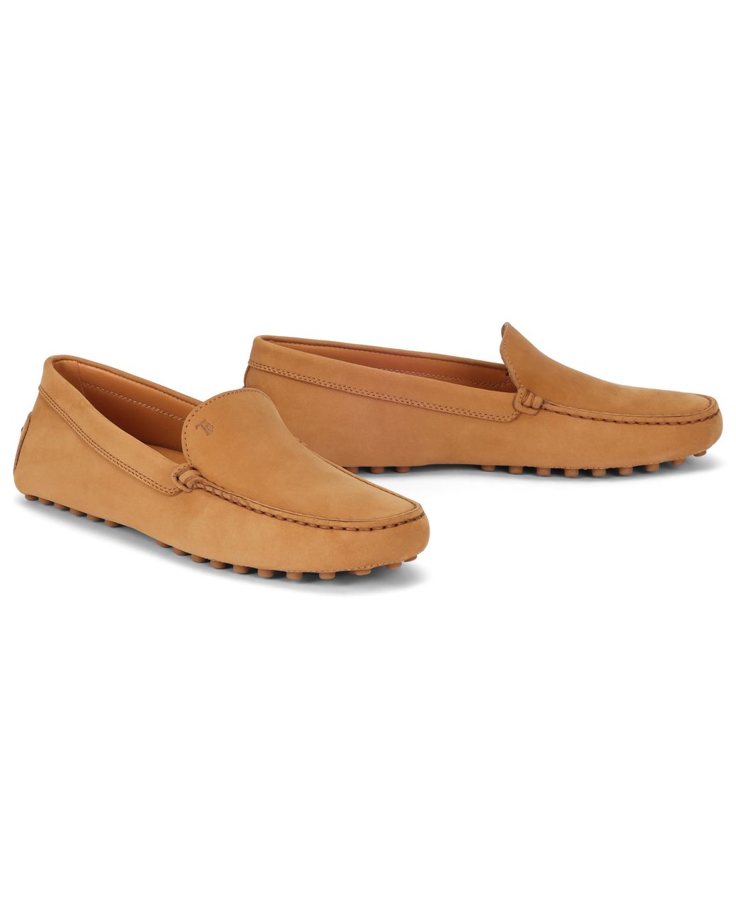 Tod's Brown Suede Moccasins Leather Loafers
