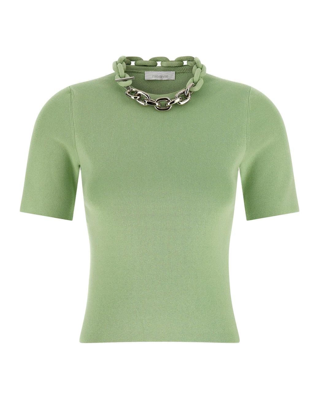 Rabanne Chain T-shirt Green